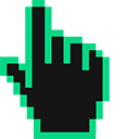 Caribbean Green Pixel cursor