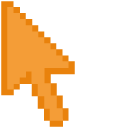 Carrot Orange Pixel pointer