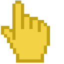 Citrine Yellow Pixel cursor