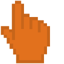 Cocoa Brown Cinnamon Pixel cursor