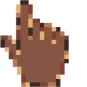 Coffee Brown Pixel cursor