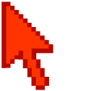 Coquelicot Red Pixel pointer