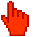 Coquelicot Red Pixel cursor