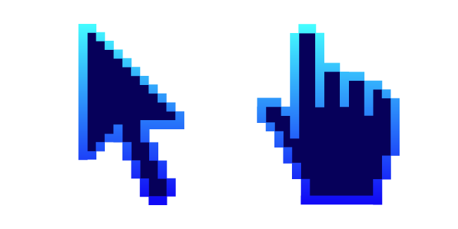 Dark and Glowing Blue Pixel