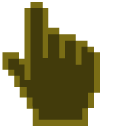 Drab Dark Brown Pixel cursor