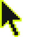 Electric Lime Pixel pointer
