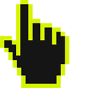 Electric Lime Pixel cursor