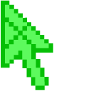 Green Skull Pixel pointer