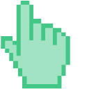 Magic Mint Green Pixel cursor