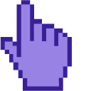 Medium Purple Pixel cursor