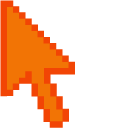 Orange Pumpkin Pixel pointer