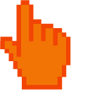 Orange Pumpkin Pixel cursor