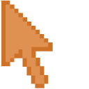 Persian Orange Pixel pointer