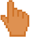 Persian Orange Pixel cursor