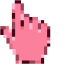 Pink-Leaf Pixel cursor