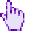 Purple Flower Pixel cursor