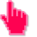 Raspberry Red Pixel cursor