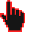 Red Orange Pixel cursor