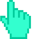 Sea Foam Green Pixel cursor