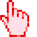 Shining Red Pixel cursor