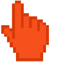 Tangelo Red Pixel cursor