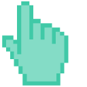 Tiffany Blue Pixel cursor