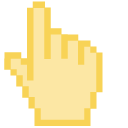 Vanilla Yellow Pixel cursor