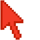 Vermilion Red Pixel pointer