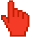 Vermilion Red Pixel cursor