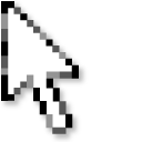 White and Gray Pixel pointer