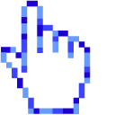 White-Blue Mix Pixel cursor