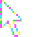 White Icing with Colorful Sparkles Pixel pointer