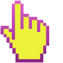 Yellow Hummingbird Pixel cursor