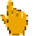 Yellow Marigold Pixel cursor