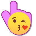 Blowing a Kiss Smiley cursor