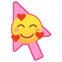 Lovely Smiley with Hearts pointer