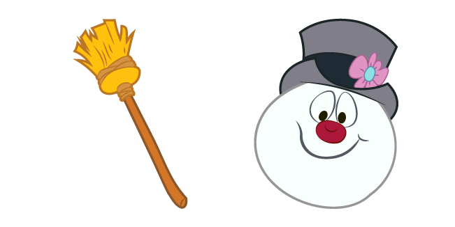 Frosty The Snowman and Broom