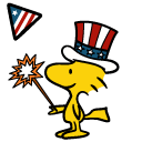 Peanuts Independence Day with Snoopy and Woodstock pointer