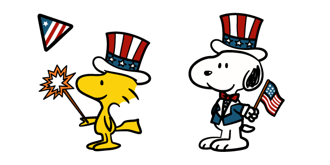Peanuts Independence Day with Snoopy and Woodstock