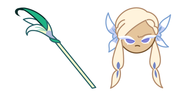 Cookie Run Blue Lily Cookie and her Staff