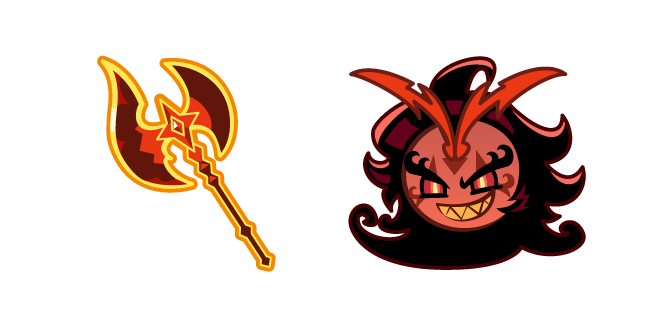 Cookie Run Burning Spice Cookie and Axe