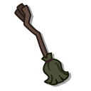 Cookie Run Elphaba Cookie and a Broom pointer