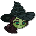 Cookie Run Elphaba Cookie and a Broom cursor