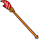 Cookie Run General Jujube Cookie and a Staff pointer