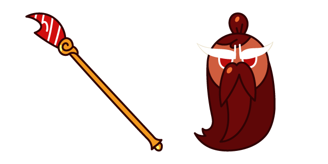Cookie Run General Jujube Cookie and a Staff