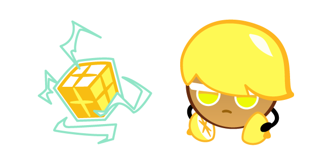 Cookie Run Lemon Cookie and a Cube