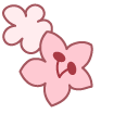 Cookie Run Peach Blossom Cookie and Flower pointer