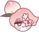 Cookie Run Peach Blossom Cookie and Flower cursor