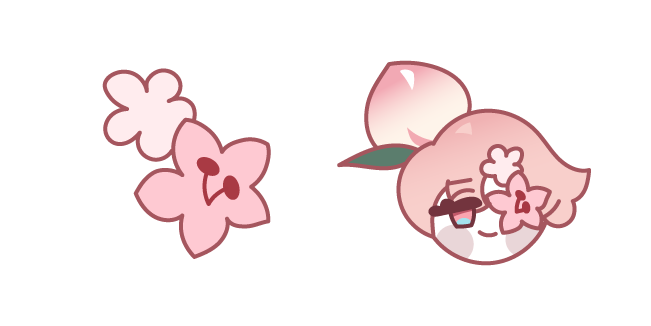 Cookie Run Peach Blossom Cookie and Flower
