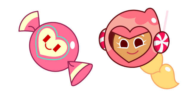 Cookie Run Pink Choco Cookie and Pink Candy